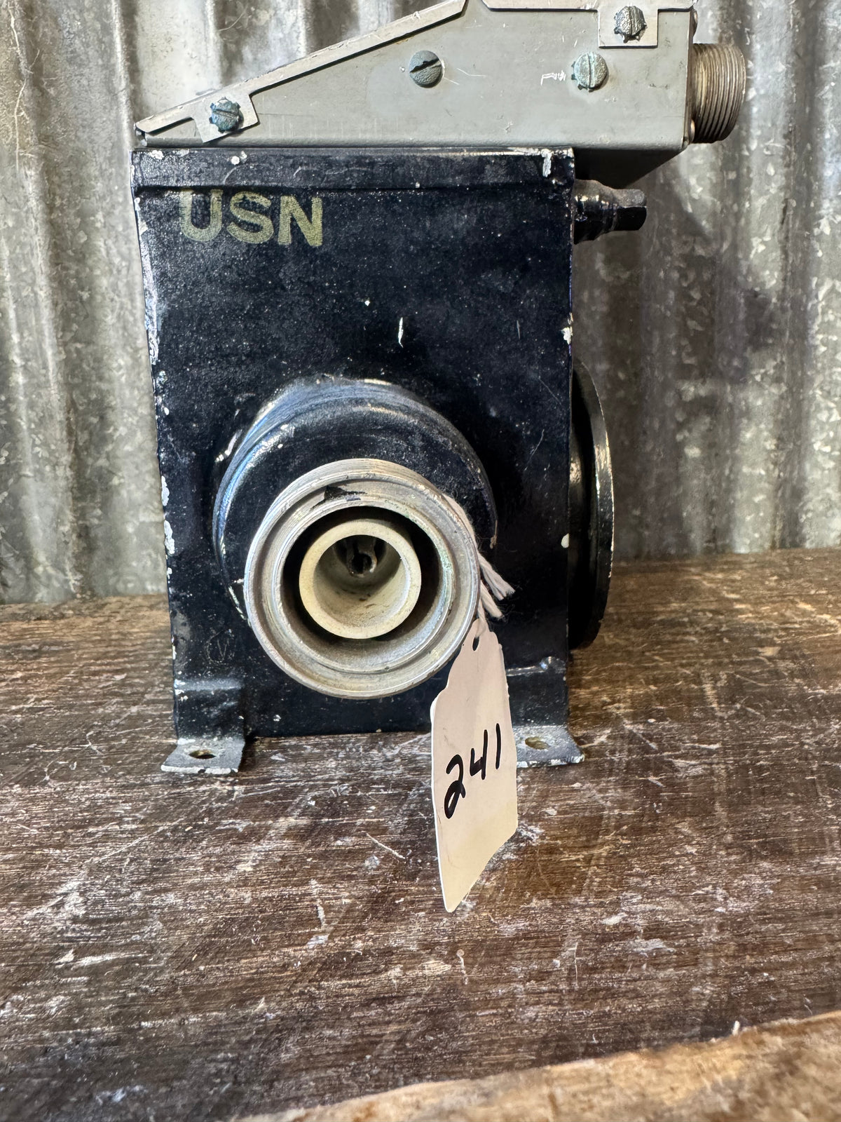 Vintage Tube Transformer Assembly with Ceramic Socket – Black Metal Housing