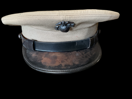 WWII USMC Officers Lieutenant- Kernel Hat Visor