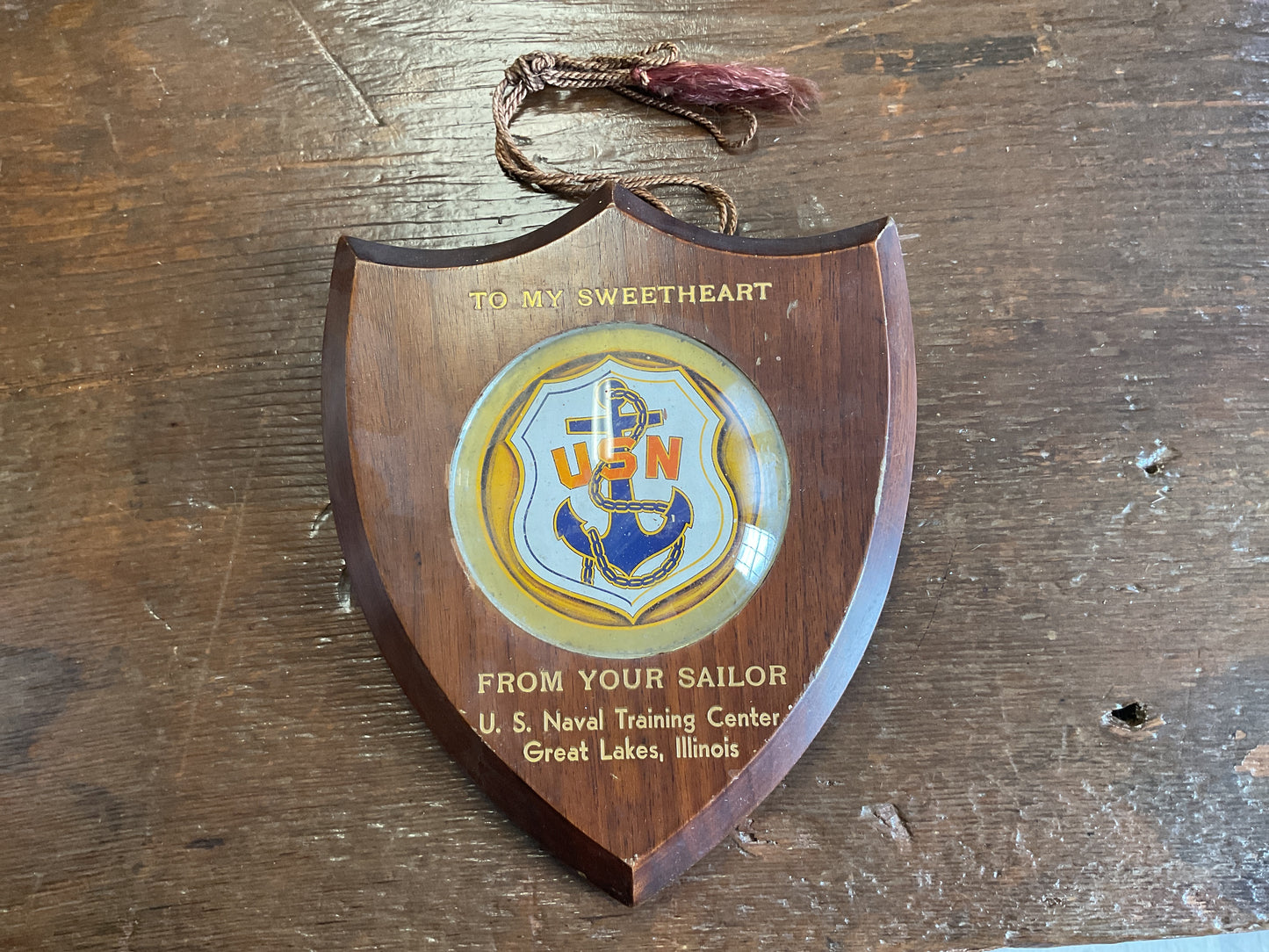 U.S. Navy Great Lakes Sweetheart Plaque