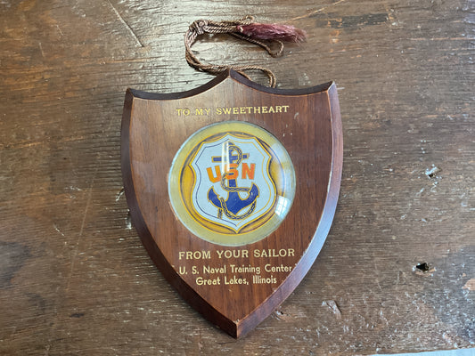 U.S. Navy Great Lakes Sweetheart Plaque