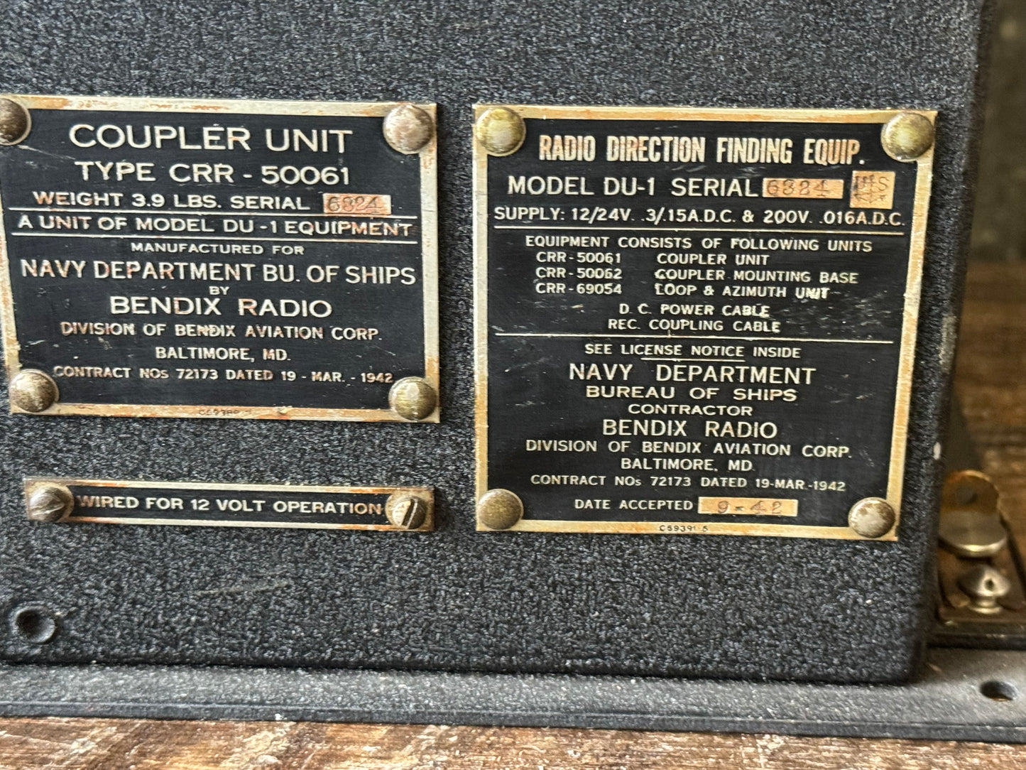 WWII Bendix DU-1 Radio Direction Finder (RDF) Unit