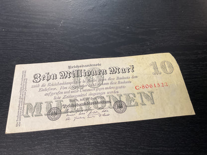 German 10 Million Marks Banknote 1923