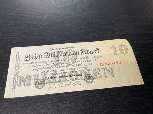 German 10 Million Marks Banknote 1923