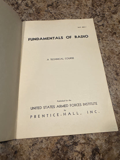WWII US Armed Forces Institute Fundamentals of Radio Study Guide