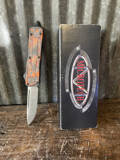 2015 Microtech Scarab QD S/E Stonewash Standard Custom OTF Knife — Box Included