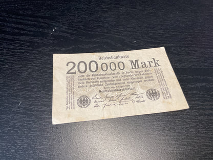 German 200,000 Mark Reichsbanknote 1923