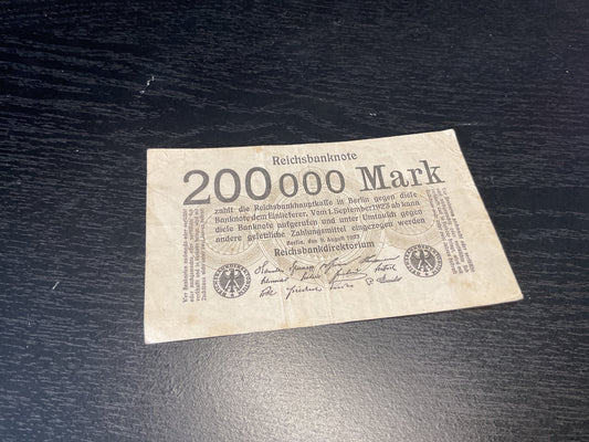 German 200,000 Mark Reichsbanknote 1923