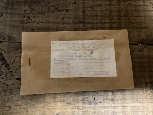 WWII U.S. Navy Radar Spare Parts Envelope AN/APS-2B-Philco-SEALED