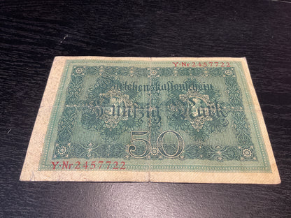 German 50 Mark Banknote 1914