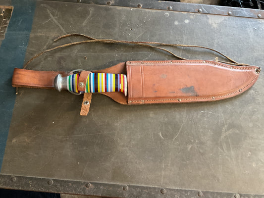 WWII Theatre Knife (rainbow handle)