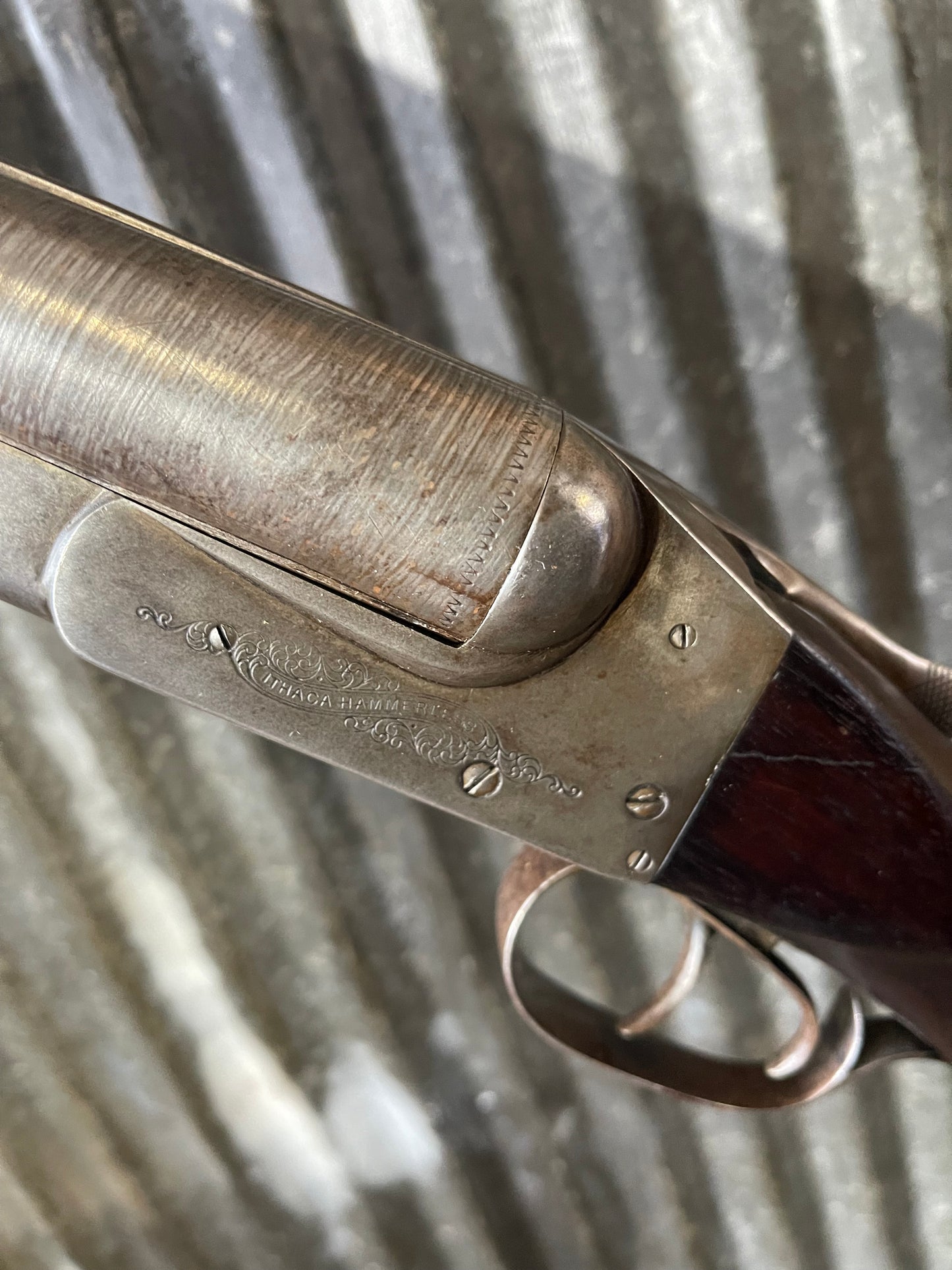 Ithaca Double Barrel 12 Gauge Shotgun – Damascus Twist Barrels – 18.5” Coach Gun Configuration