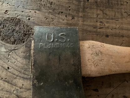 Original WWII-era U.S. Military Hatchet “U.S. Military Hatchet “U.S. Plumb 1945” Stamped