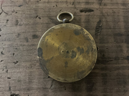 Antique Brass Liquid-Filled Pocket Compass