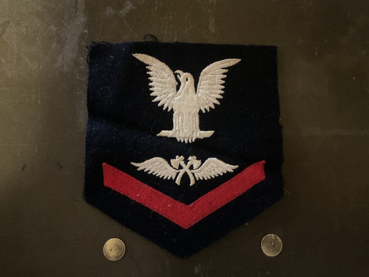 WWII U.S. Navy 3rd Class Aviation Machinist Mate Rate shoulder Patch SSI Cut Edge-Original WWII Insignia