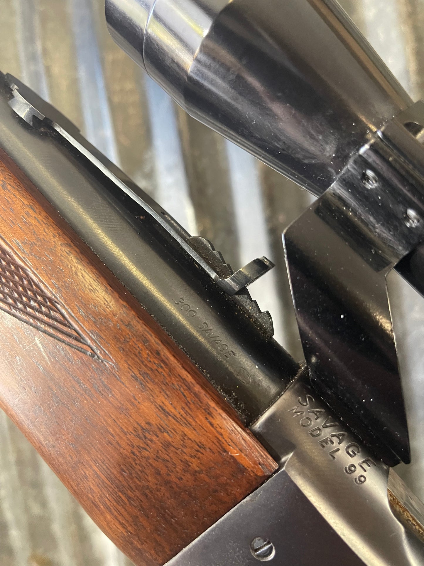 Savage Model 99 Lever Action Rifle in .300 Savage w/ Burris 4x Scope