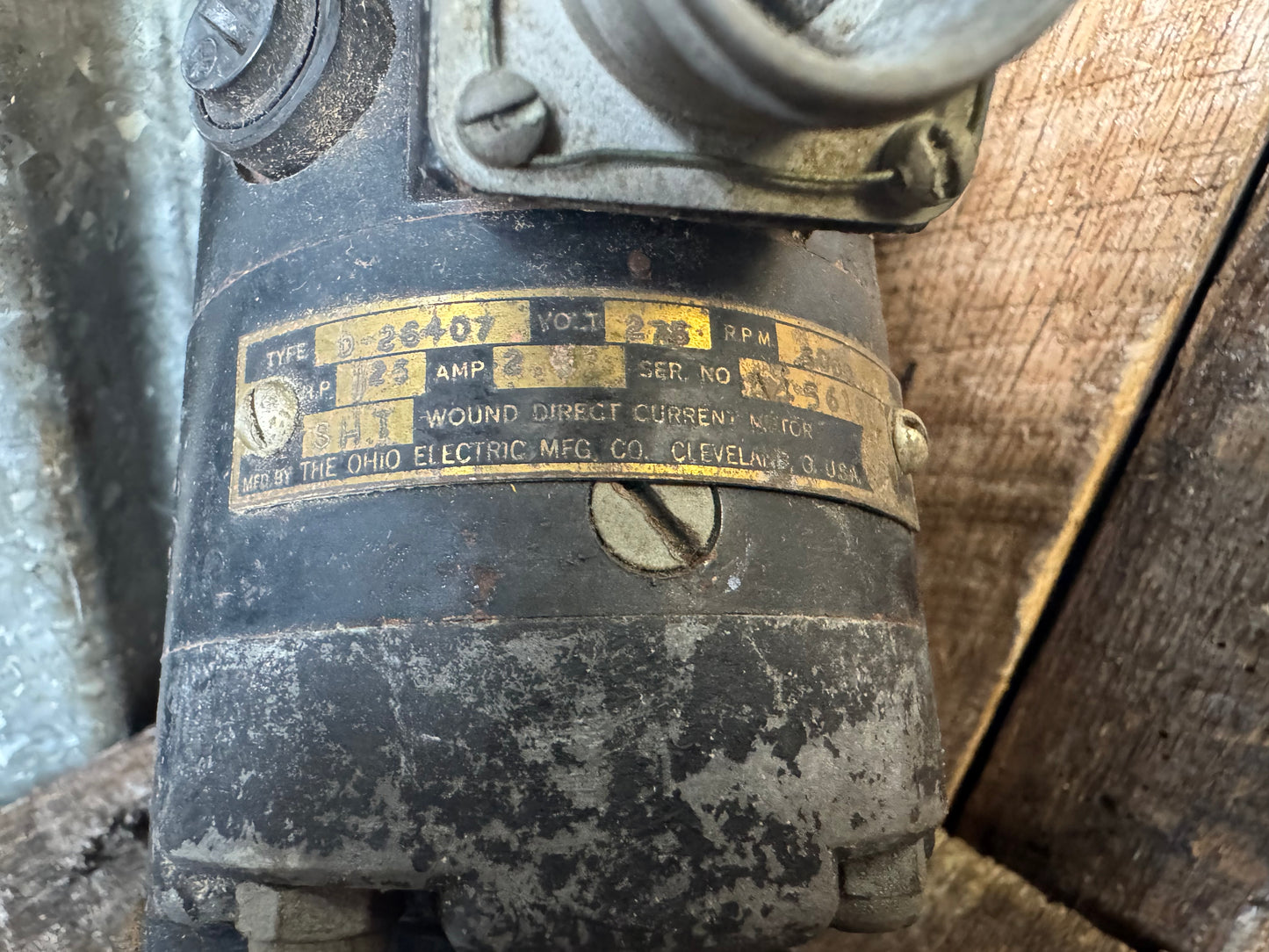 Ohio Electric Wound DC Aircraft Motor – Sperry B-701 Assembly