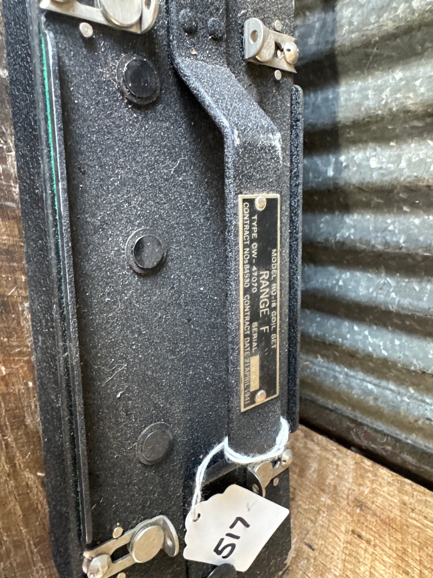 WWII U.S. Navy RU-16 Aircraft Radio Coil Set – Range D & F with CW-47029 Storage Container