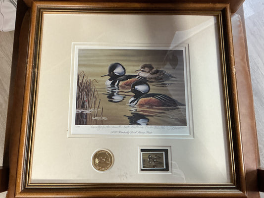 Framed 2000 Kentucky Duck Stamp Print by Tim Donovan-Signed & Numbered 5/150-Ducks Unlimited Louisville East Chapter