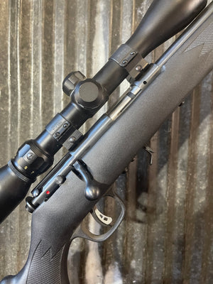 Savage 93R17 Bolt-Action Rifle – .17 HMR with Tasco World Class 3-9x Scope