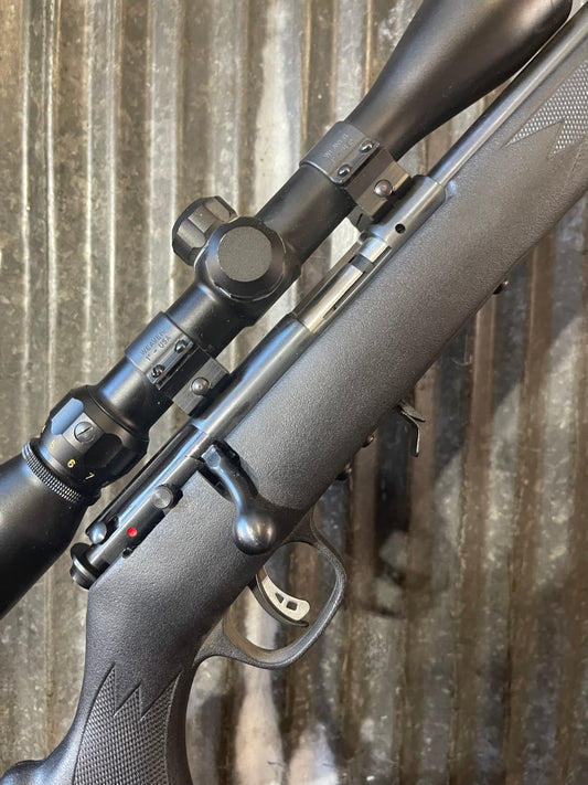 Savage 93R17 Bolt-Action Rifle – .17 HMR with Tasco World Class 3-9x Scope