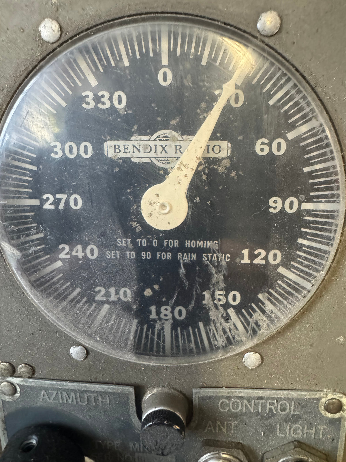 WWII Bendix Radio Type MN-52J Aircraft Azimuth Control Unit