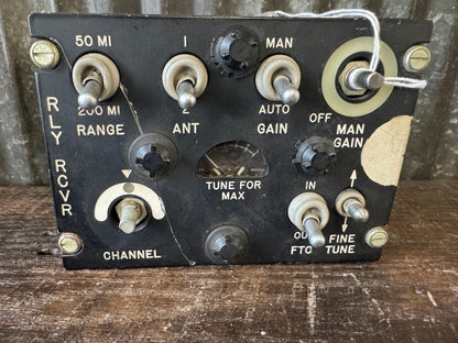 WWII C-750/ARR-27A Aircraft Receiver Control Unit – Radio Control Panel