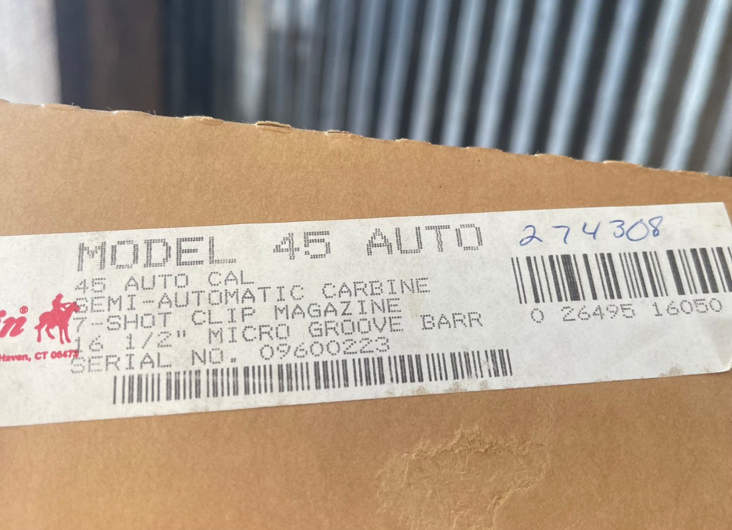Marlin Camp Carbine Model 45 — .45 ACP — Excellent Condition w/ Original Magazine, box and paperwork