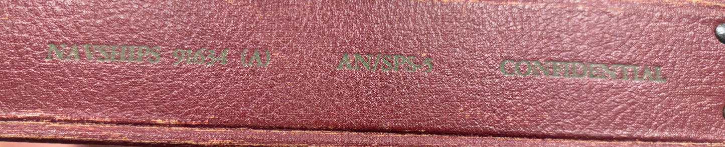 Cold War U.S. Navy Radar Set AN/SPS-5 Instruction Manual – NAVSHIPS 91634(A) – Raytheon