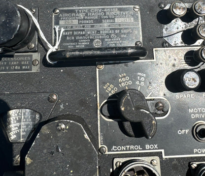 WWII U.S. Navy RCA CRV-46151 ARB Aircraft Radio Receiver — 1942
