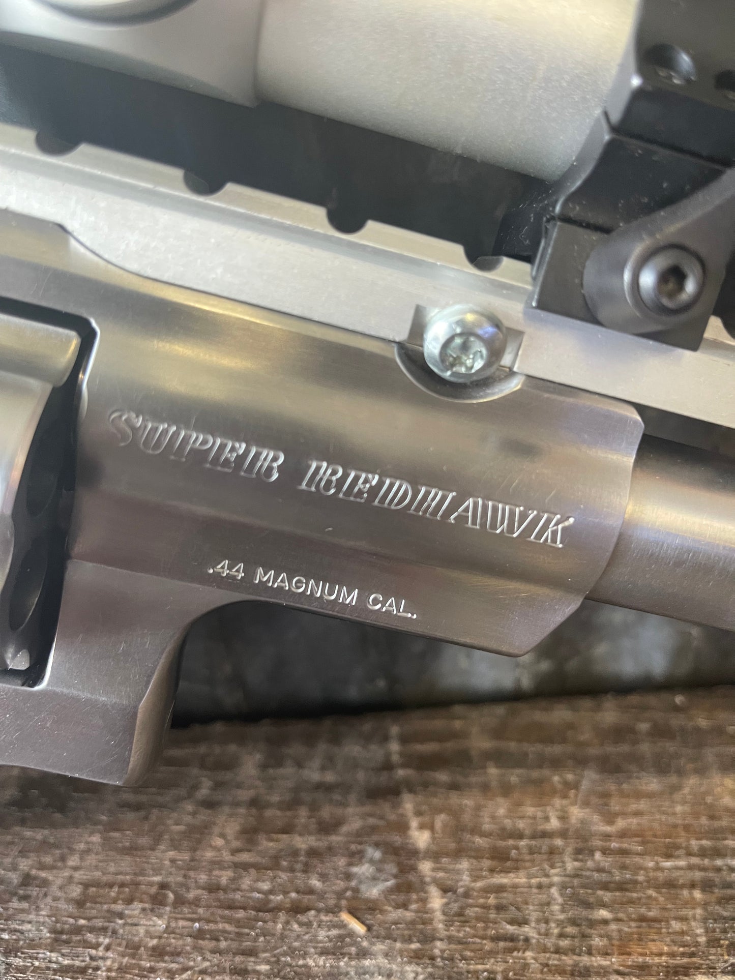 Ruger Super Redhawk .44 Magnum 9.5” Stainless Revolver Package – Leupold M8 Scope, Box & Holsters