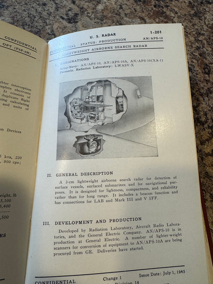 WWII U.S. Radar Survey – Airborne Radar – “SECRET” – 1945
