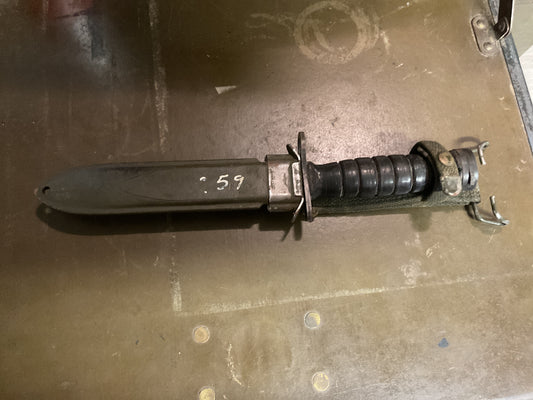 WWII Ariel Manufactured US M4 Bayonet B&C Co. M8A1 Scabbard