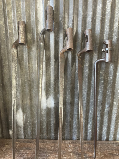 Civil War Era Bayonet Lot – 5 Mixed Socket Bayonets