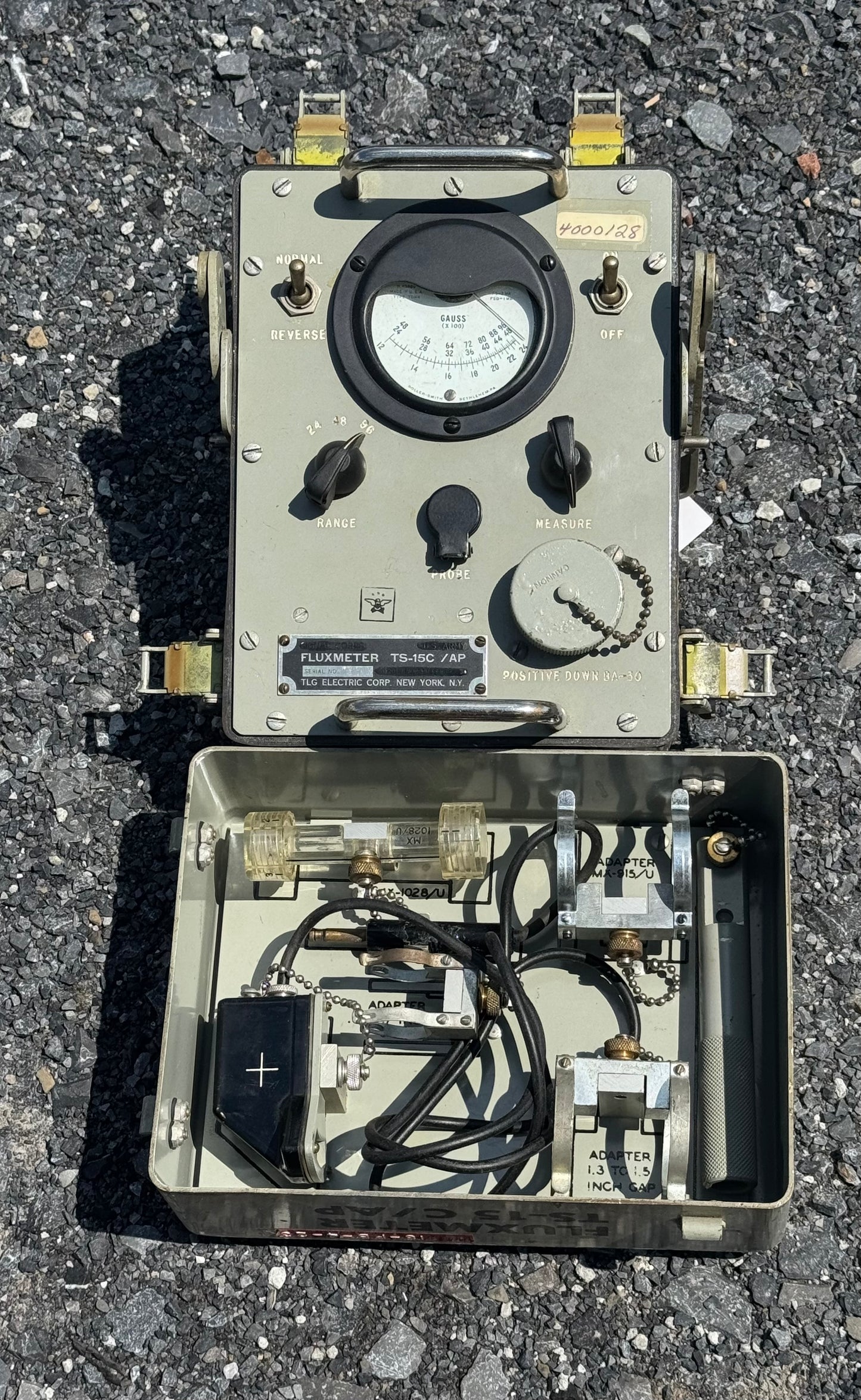 U.S. Army Signal Corps TS-15C/AP Fluxmeter Complete Magnetic Test Set with Accessories