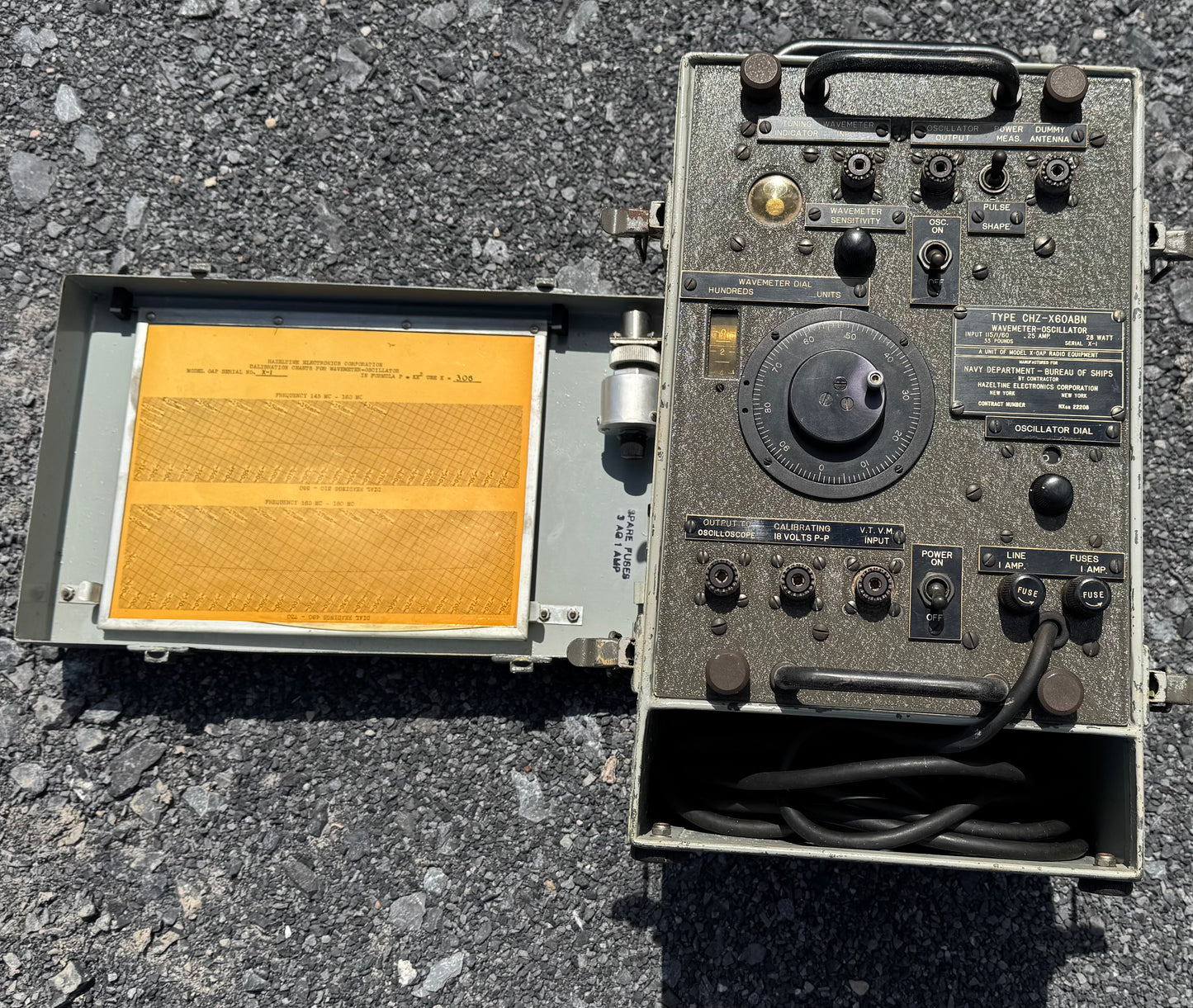 WWII-era U.S. Navy Bureau of Ships CHZ-X60ABN Wavemeter-Oscillator
