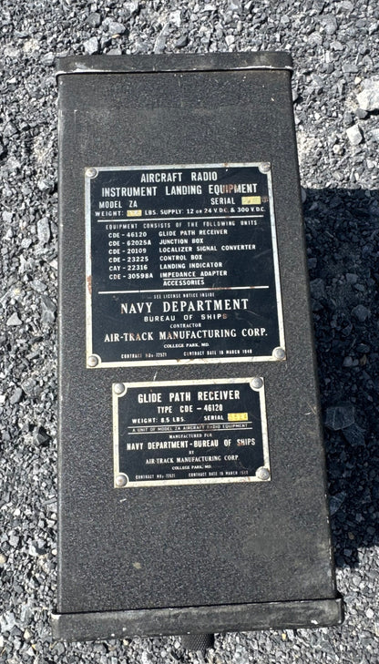 WWII U.S. Navy Aircraft Instrument Landing Glide Path Receiver CDE-46120