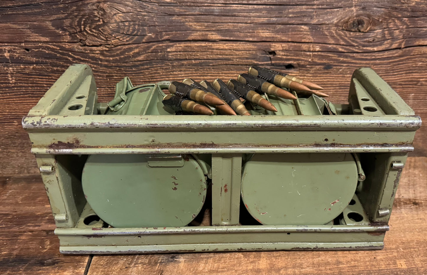 German MG42/34 Drum Mag Carrier w/ 2 Drums WWII