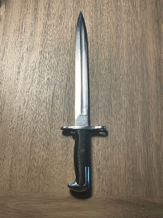 WWII U.S. M1 Garand Bayonet by PAL – 1942 Dated – With Scabbard