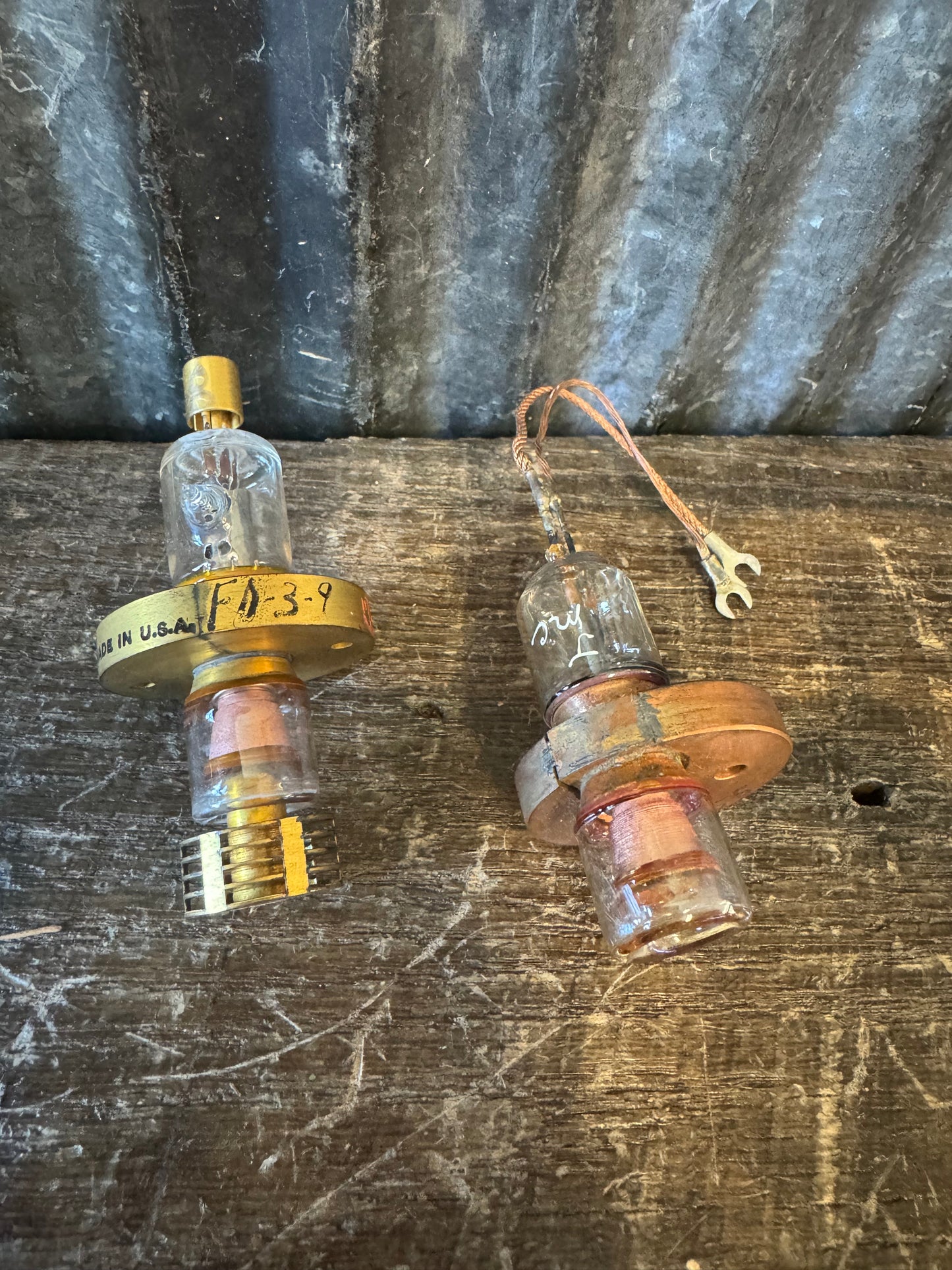 Pair of U.S. Navy 3C27/728A Microwave Radar Tubes