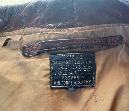 US A-2 Flight Jacket-Original-WWII-Captain Hankinson