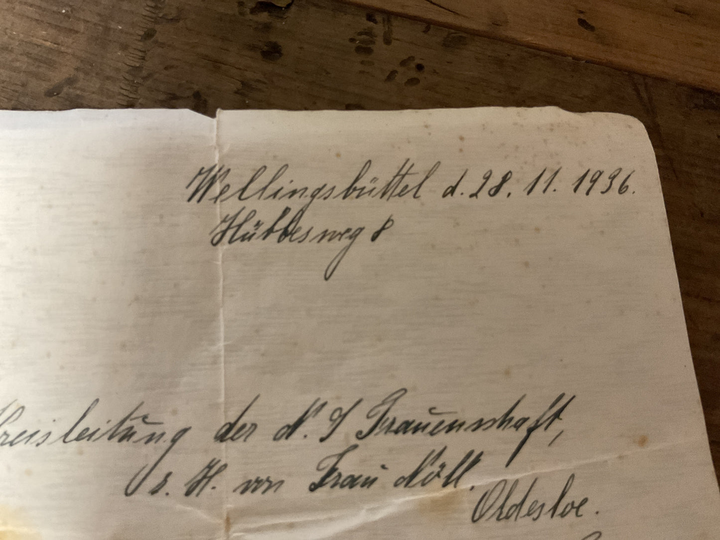 Elisabeth Barnbrock 1936 NS-Frauenschaft Dispute Archive-Hamburg-Wellingbuttel-Named WWII German Document Group