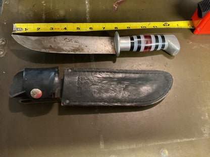 WWII Theatre  Knife Black White & Clear Handle