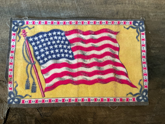 WWI Tobacco Felt Flag (approx 9x6)