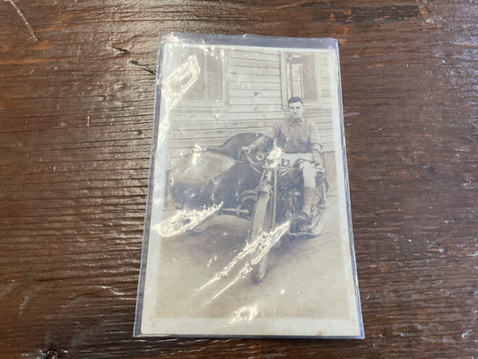 1915-1918 Real Photo Post Cards WWI Soldier on His Harley