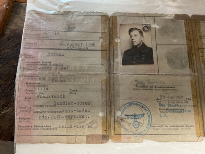 Original 1948 Allied Occupation German ID-Issued to a Polish Citizen w/ Photograph