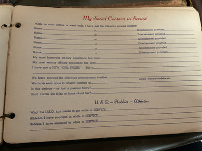 Soldier’s Service Diary WWII (unused)