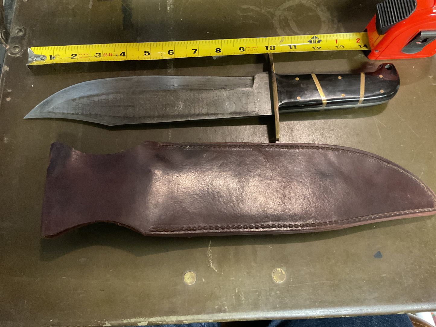Handmade Damascus Bowie Full Tang