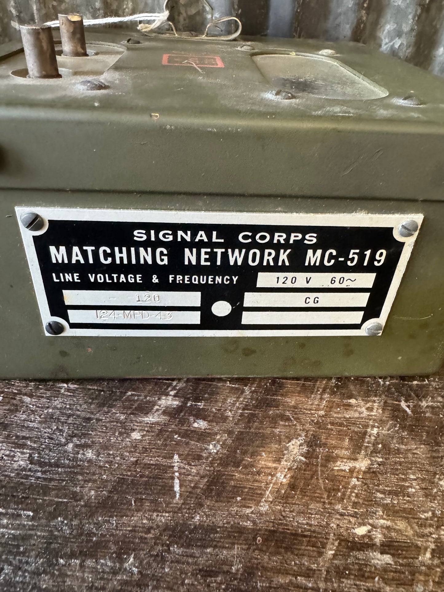 WWII Signal Corps MC-519 Matching Network – Radio Equipment (Tropicalized 1944)