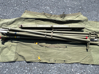 U.S. Military AN/TPX-1 Radar Antenna System Mast Kit w/ Canvas Roll
