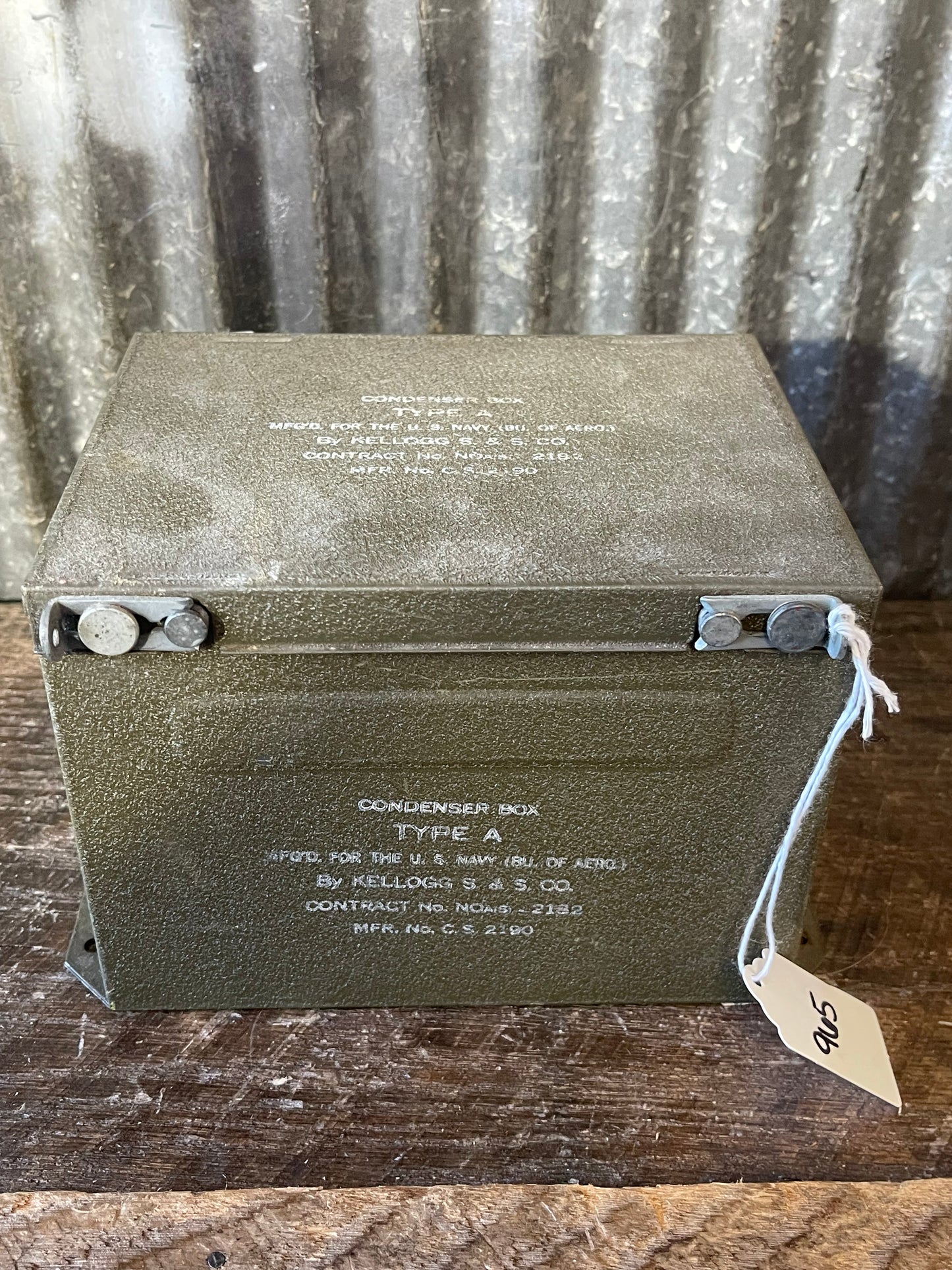 WWII U.S. Navy Condenser Box Type A – Kellogg Switchboard & Supply Co. – Aircraft Radar Component